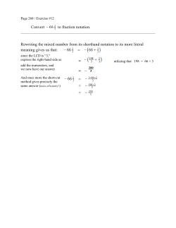 Convert to fraction notation. Rewriting the mixed number from its