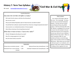 Term Two Syllabus - School District of Rhinelander