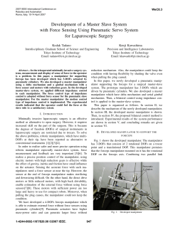 Development of a Master Slave System with