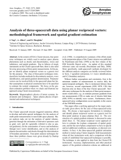 Analysis of three-spacecraft data using planar reciprocal vectors