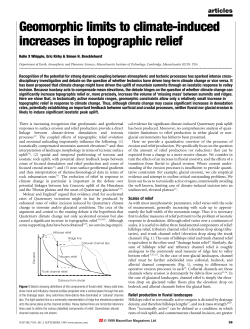 Geomorphic limits to climate-induced increases in topographic relief