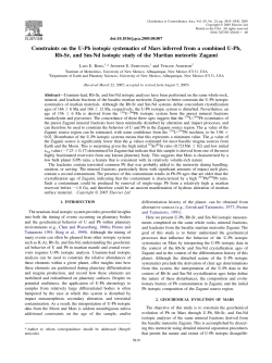 Constraints on the U-Pb isotopic systematics of Mars inferred from a