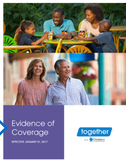 Evidence of Coverage - Children`s Community Health Plan