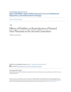 Effects of Dieldrin on Reproduction of Penned Hen