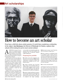 How to become an art scholar