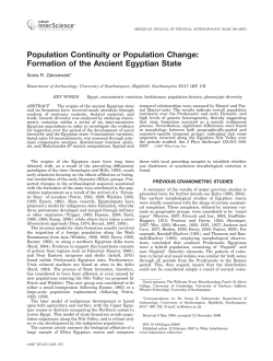 Population continuity or population change: Formation of the ancient