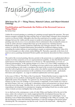 the Politics of the Reversed Canvas as Thing