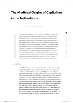 The Medieval Origins of Capitalism in the Netherlands
