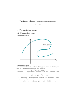 1 Parametrized curve