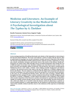 Medicine and Literature. An Example of Literary Creativity