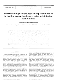 Discriminating between food and space limitation in benthic