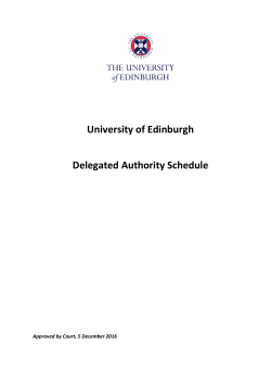 Delegated Authorisation Schedule