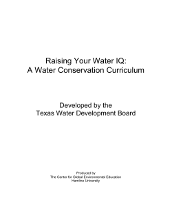 Raising Your Water IQ - Texas the State of Water