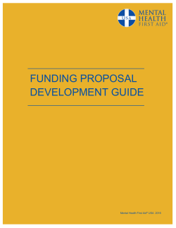 Funding ideas - Mental Health First Aid