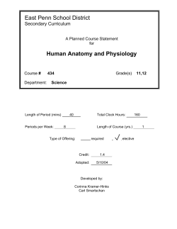 East Penn School District Human Anatomy and Physiology