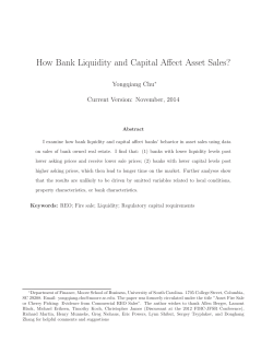 How Bank Liquidity and Capital Affect Asset Sales?