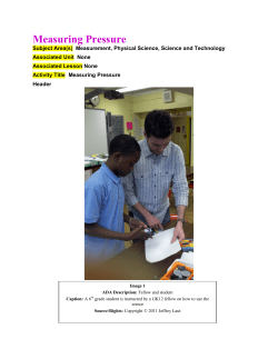 Measuring Pressure