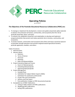 Operating Policies - Pesticide Educational Resources Collaborative