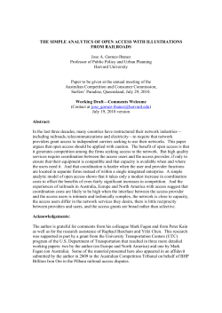 the simple analytics of open access with illustrations from railroads