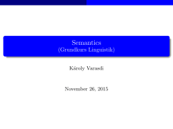 Semantics (Grundkurs Linguistik)