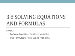 3.8 solving equations and formulas
