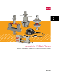 Accessories for MTS Criterion&trade; Systems