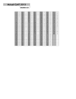 Actual CLAT 2013