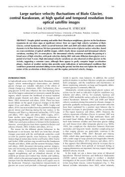 Large surface velocity fluctuations of Biafo Glacier, central
