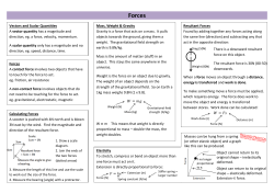 Physics &ndash; Forces - John Madejski Academy