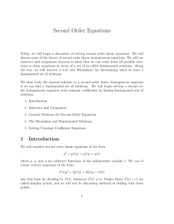 Second Order Equations