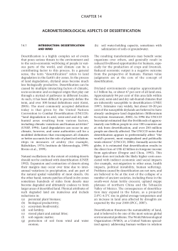 Agrometeorological Aspects of Desertification