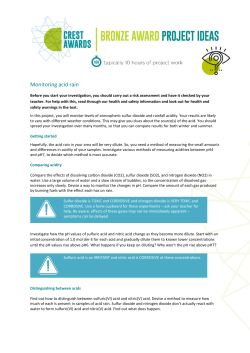 Monitoring acid rain