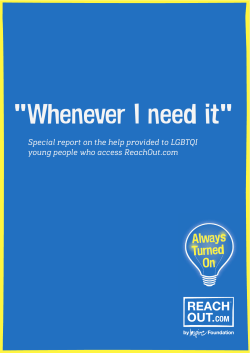 "Whenever I need it" - About ReachOut Australia