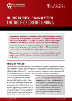 the role of credit unions