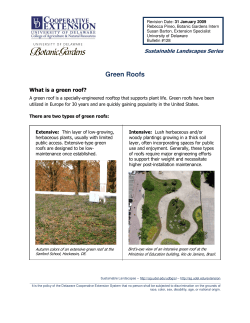 Green Roofs - College of Agriculture and Natural Resources