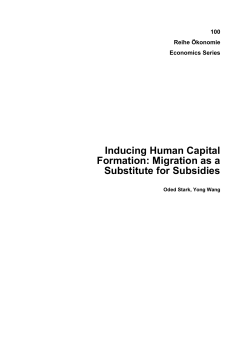 Inducing Human Capital Formation: Migration as a Substitute for