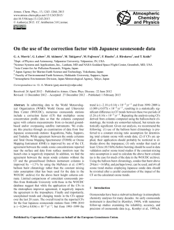 On the use of the correction factor with Japanese ozonesonde data