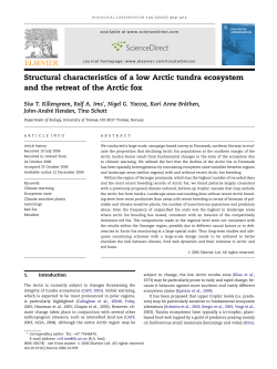 Structural characteristics of a low Arctic tundra