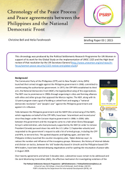 Chronology of the Peace Process and Peace agreements between