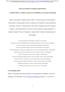 Limits on prediction in language comprehension: A multi