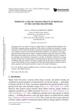 Modeling Land-Use Change Impacts of Biofuels in the GTAP-BIO