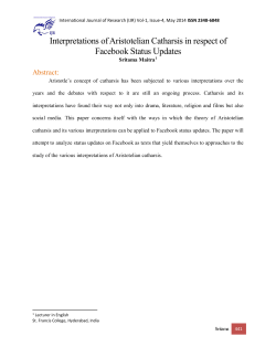 Interpretations of Aristotelian Catharsis in respect of Facebook