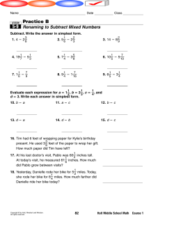 Practice B 5-9 - Scarsdale Public Schools