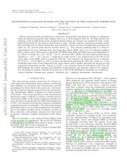 Equipartition Gamma-Ray Blazars and the Location of the Gamma