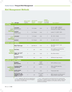Bird Management Methods