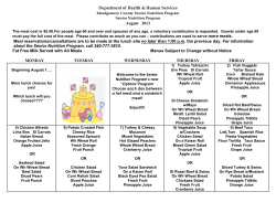 HP August Menu - Holiday Park Senior Center