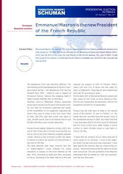 Fondation Robert Schuman / presidential election in france / 23rd