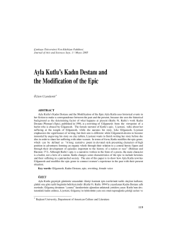 Ayla Kutlu`s Kadın Destanı and the Modification of the Epic