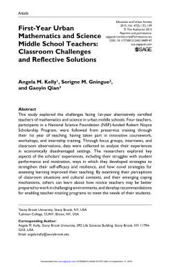 First-Year Urban Mathematics and Science Middle School Teachers