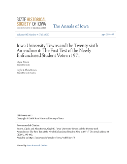 Iowa University Towns and the Twenty